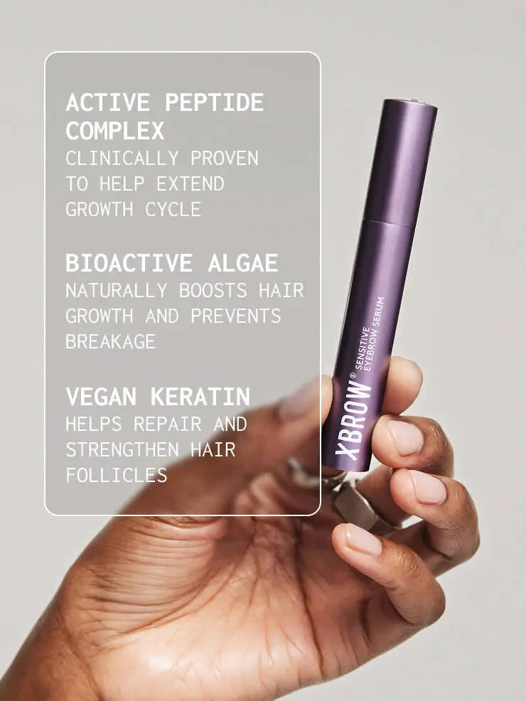 sérum para sobrancelhas sensíveis com peptídeos xbrow